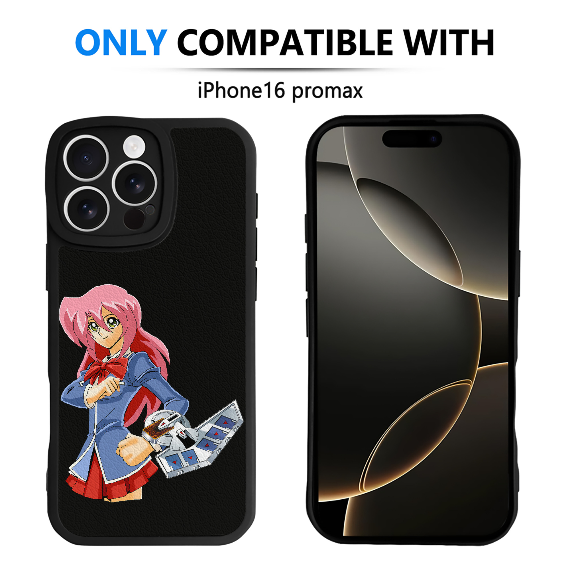 （画像用） 遊☆戯☆王 Yu-Gi-Oh! 【iPhone 16シリーズ対応】シリコンスマホケース（レザー調） 材質：シリコン